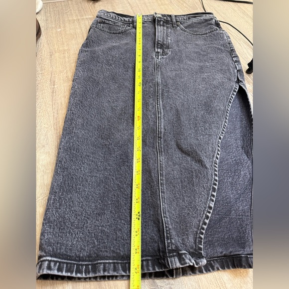 Abercrombie & Fitch High-Slit Denim Midi Skirt - Size 4 - Picture 9 of 11